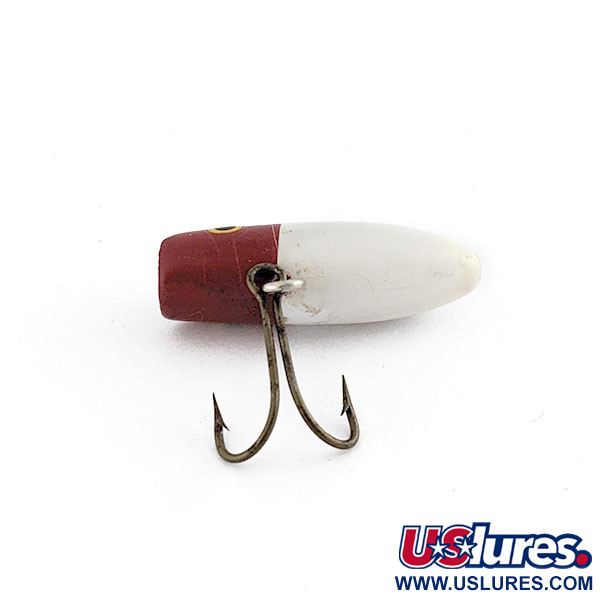 Vintage   South Bend Wooden  Fly-Oreno, 3/64oz red/white fishing lure #22210