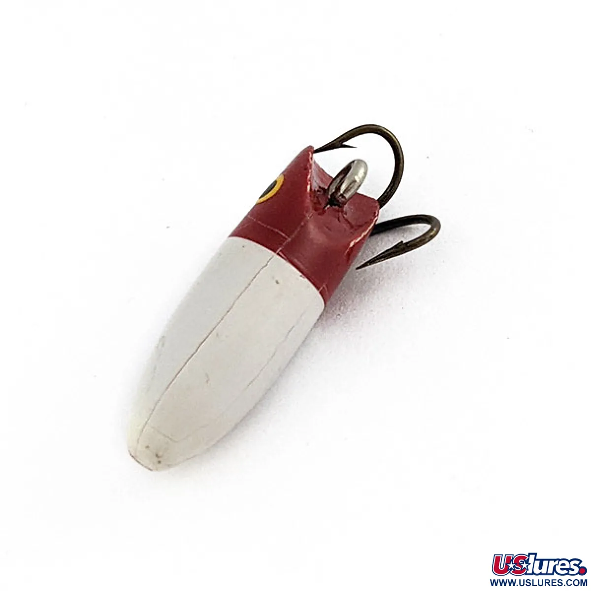 Vintage South Bend Wooden Fly-Oreno, 3/64oz red/white fishing lure