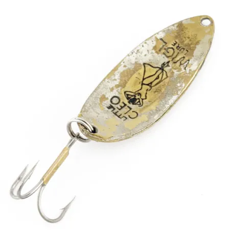 Vintage Seneca Little Cleo (Hula Girl), 1/2oz nickel/bronze fishing spoon #22211