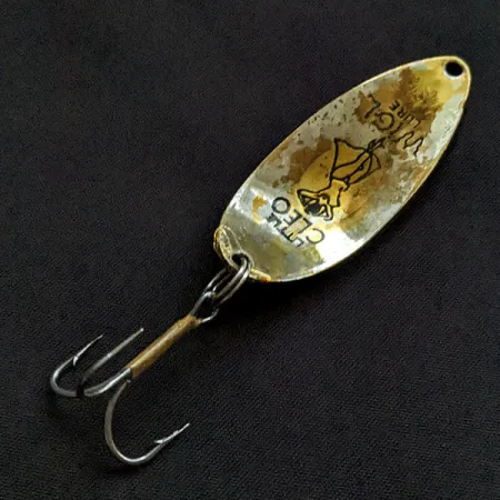Vintage Seneca Little Cleo (Hula Girl), 1/2oz nickel/bronze fishing spoon #22211