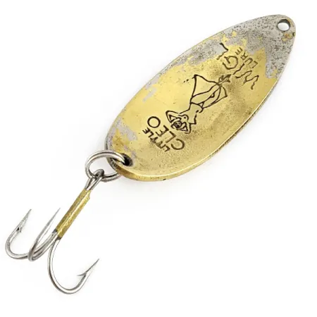 Vintage Seneca Little Cleo (Hula Girl), 2/3oz nickel/brass fishing spoon #22214