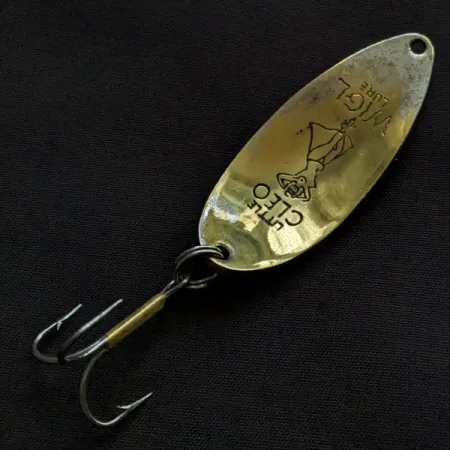 Vintage Seneca Little Cleo (Hula Girl), 2/3oz nickel/brass fishing spoon #22214
