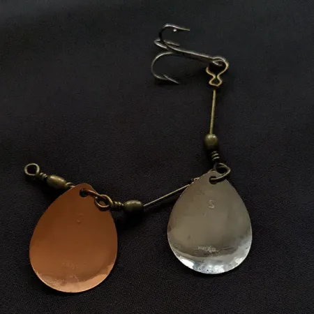 Vintage LUXON Vintage Luxon 2 Double Spinner, 1/4oz nickel/copper spinning lure #22217