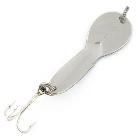 Vintage Glen Evans Loco 2, 1/4oz nickel/blue fishing spoon #22222