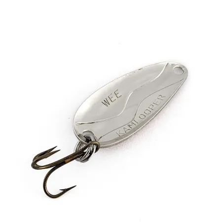 Vintage Acme Kamlooper Wee, 1/8oz nickel/red/black fishing spoon #22229