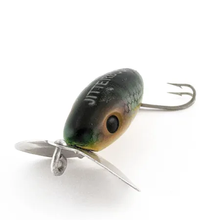 Vintage Fred Arbogast Jitterbug, 1/8oz perch fishing lure #22236