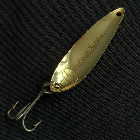 Vintage Acme Fiord Spoon  Lightning (50s), 1/4oz gold/orange fishing spoon #22243