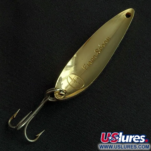Vintage  Acme Fiord Spoon  Lightning (50s), 1/4oz gold/orange fishing spoon #22243