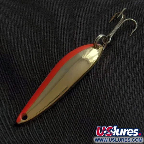 Vintage  Acme Fiord Spoon  Lightning (50s), 1/4oz gold/orange fishing spoon #22243