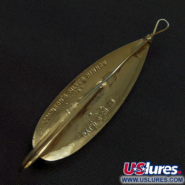 Vintage   Johnson Silver Minnow, 2/5oz gold fishing spoon #22245