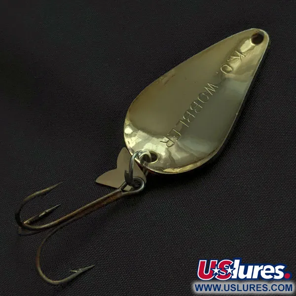Vintage  Acme K.O. Wobbler, 1/2oz gold/orange fishing spoon #22247