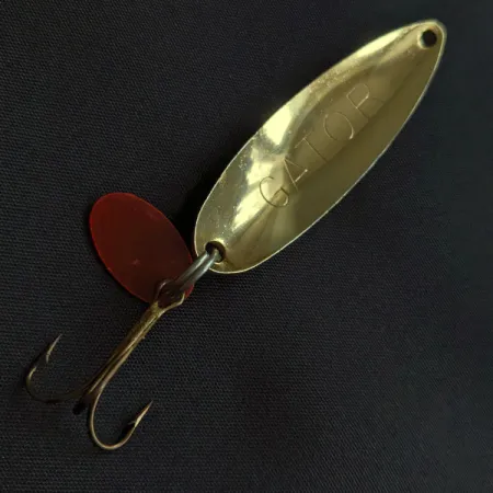 Vintage Gator, 1/3oz gold fishing spoon #22256