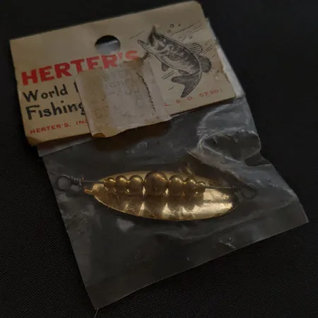 Herter's Spinner, 3/16oz gold spinning lure #22263