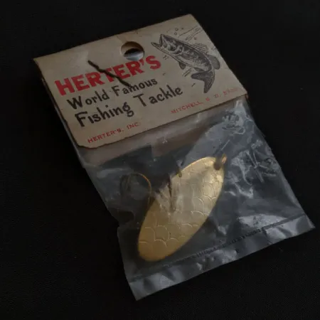 Herter's Spinner, 3/16oz gold spinning lure #22263