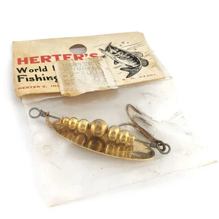 Herter's Spinner, 3/16oz gold spinning lure #22263