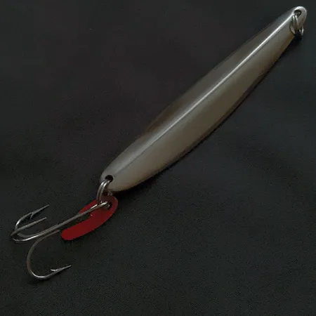 Vintage Bay de Noc Swedish Pimple, 2oz gold/nickel fishing spoon #22268