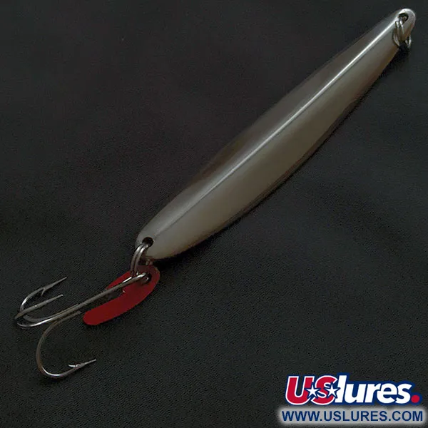 Vintage Bay de Noc Swedish Pimple, 2oz gold/nickel fishing spoon #22268