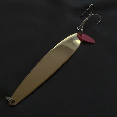 Vintage Bay de Noc Swedish Pimple, 2oz gold/nickel fishing spoon #22268