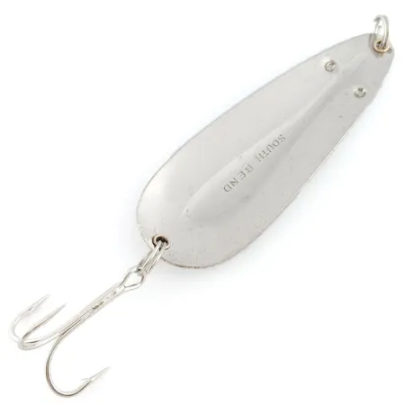 Vintage South Bend Casting Spoon  No. 581, 3/4oz nickel fishing spoon #22270