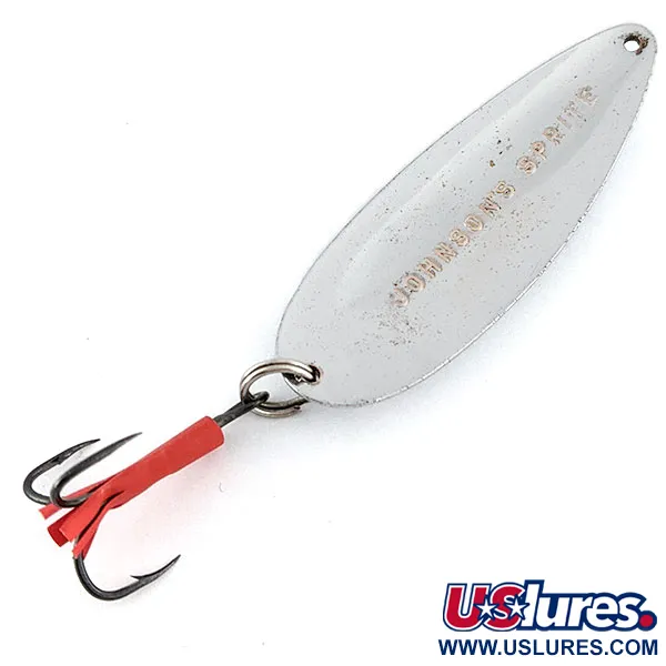 Vintage   Johnson Sprite, 3/5oz nickel fishing spoon #22271