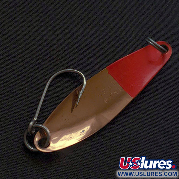 Vintage   Luhr Jensen Needlefish 2, 3/32oz copper/red fishing spoon #22273