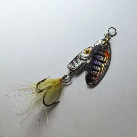 Vintage Blue Fox Flash Deep Runner, 1/8oz purple tiger spinning lure #22280