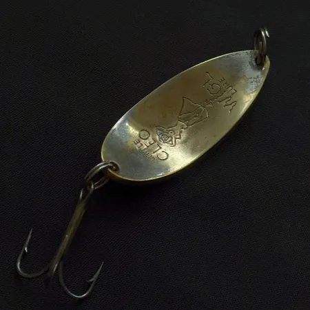 Vintage Seneca Little Cleo (Hula Girl), 2/3oz brass/nickel fishing spoon #22288