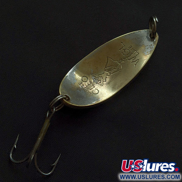 Vintage  Seneca Little Cleo (Hula Girl), 2/3oz brass/nickel fishing spoon #22288