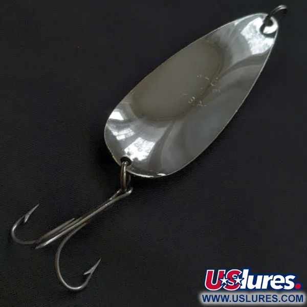 Vintage Worth Chippewa Steel Spoon, 1/2oz nickel fishing spoon #22289