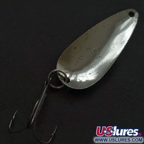 Vintage   Worth Chippewa, 1/3oz nickel fishing spoon #22290
