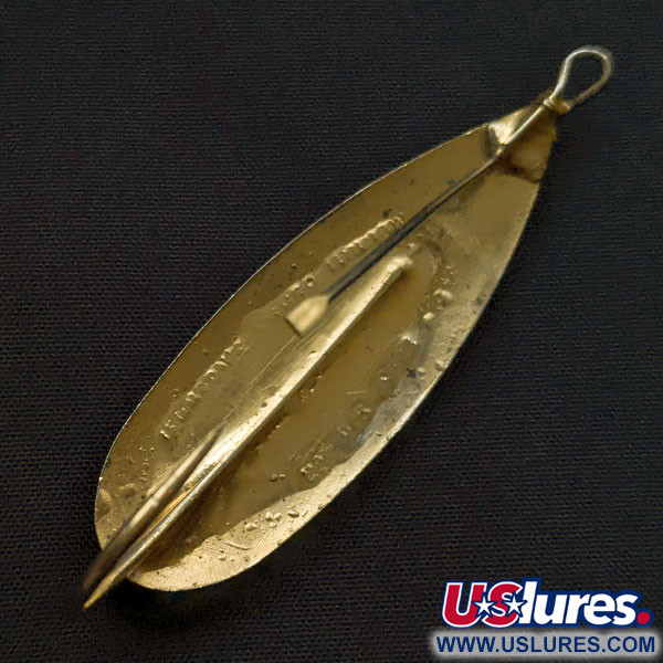 Vintage   Johnson Silver Minnow, 1/3oz gold fishing spoon #22298