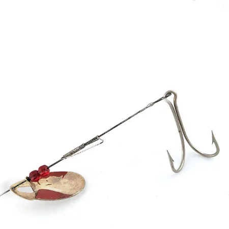 Vintage Other June-Bug Spinner Live bait hook harness, 1/4oz nickel/gold/red spinning lure #22304
