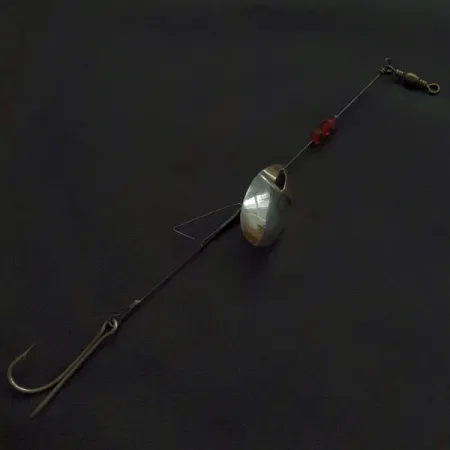 Vintage Other June-Bug Spinner Live bait hook harness, 1/4oz nickel/gold/red spinning lure #22304