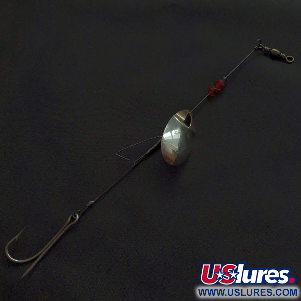 Vintage  Other June-Bug Spinner Live bait hook harness, 1/4oz nickel/gold/red spinning lure #22304