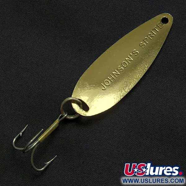 Vintage   Johnson Sprite, 1/3oz gold fishing spoon #22308