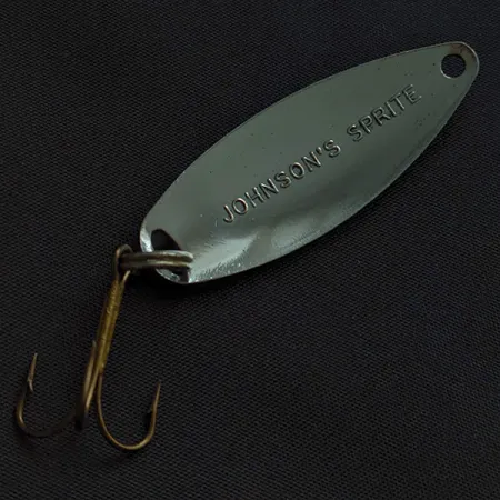 Vintage Johnson Sprite, 1/3oz nickel fishing spoon #22310