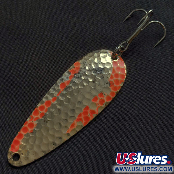 Vintage  Acme Wonderlure, 1/2oz nickel/red fishing spoon #22314