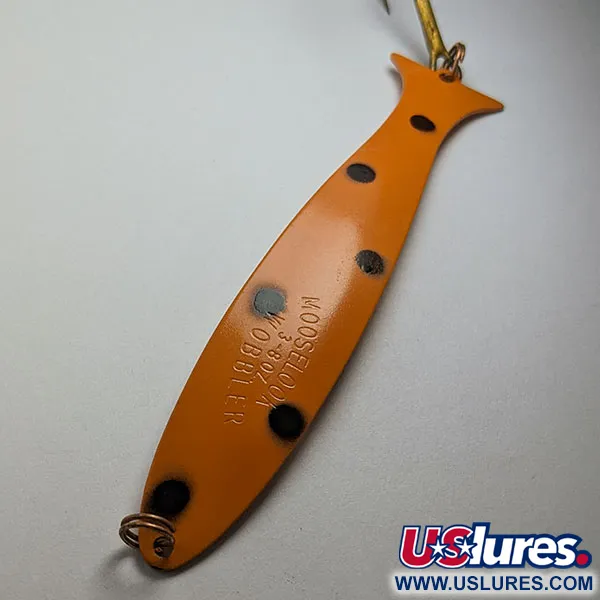 Vintage   Williams Mooselook wobbler, 2/5oz orange/black fishing spoon #22317