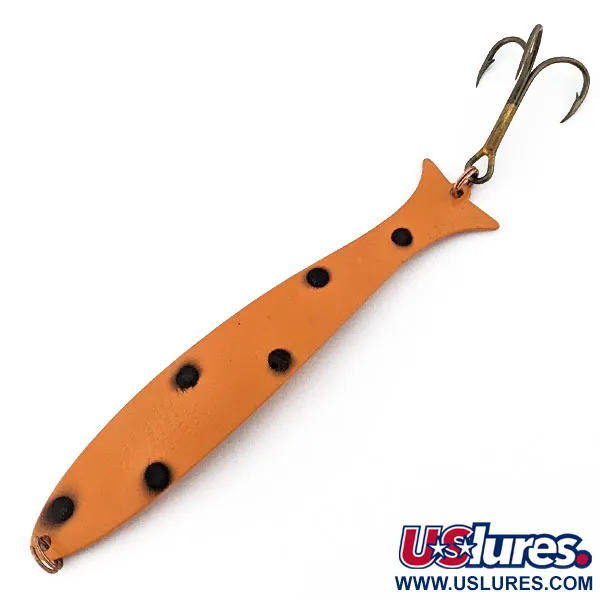 Vintage   Williams Mooselook wobbler, 2/5oz orange/black fishing spoon #22317