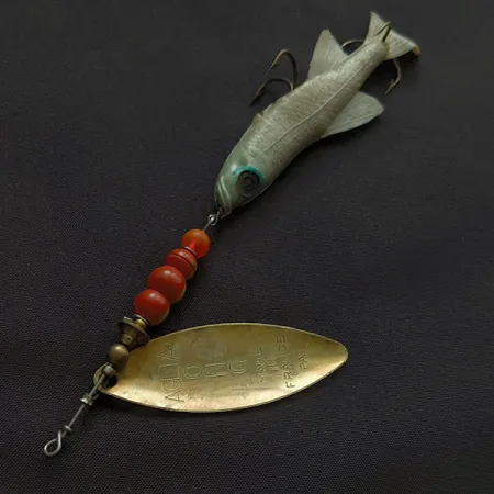 Vintage Mepps Aglia Long 3 Mino, 1/2oz brass spinning lure #22324