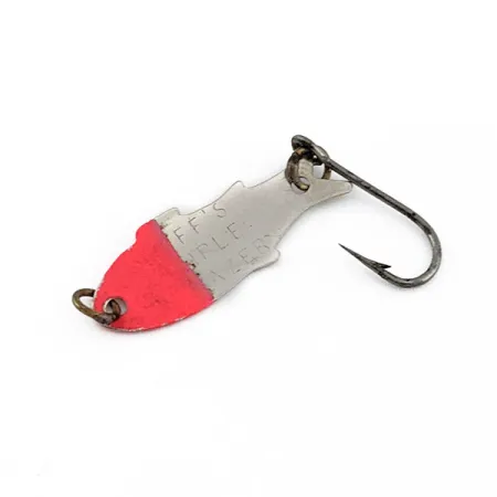 Vintage Shoff's Triple Teazer, 1/32oz nickel/red fishing spoon #22327