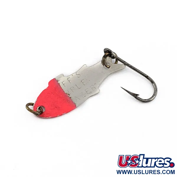 Vintage   Shoff's Triple Teazer, 1/32oz nickel/red fishing spoon #22327