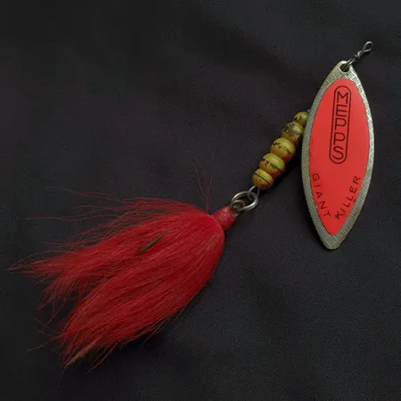 Vintage Mepps Giant Killer, 1oz silver/red spinning lure #22328