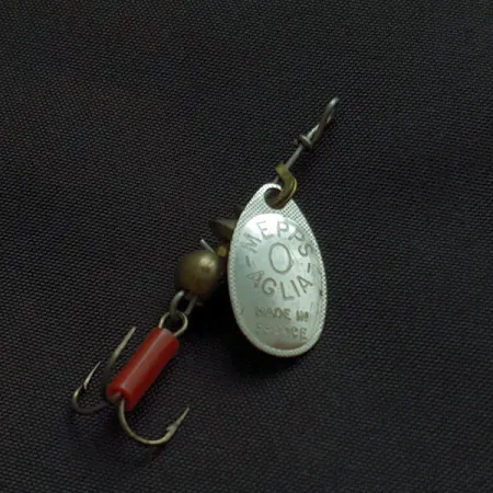 Vintage Mepps Aglia 0, 3/32oz silver spinning lure #22330