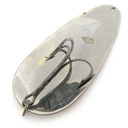Vintage Dependon, 2 3/4oz nickel/red fishing spoon #22338