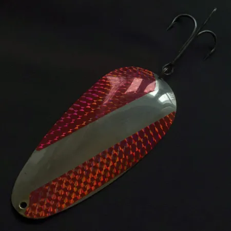Vintage Dependon, 2 3/4oz nickel/red fishing spoon #22338