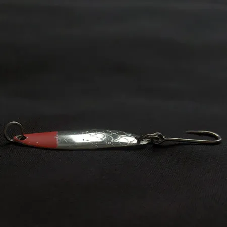 Vintage Luhr Jensen Needlefish 1, 1/16oz nickel/red fishing spoon #22343
