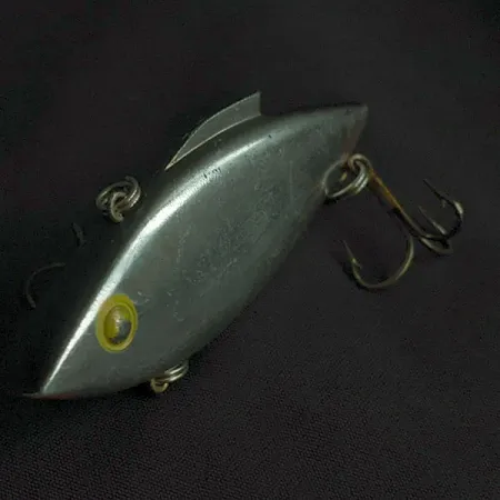 Vintage Bill Lewis Rat-L-Trap, 1/2oz Chrome Black Back fishing lure #22346