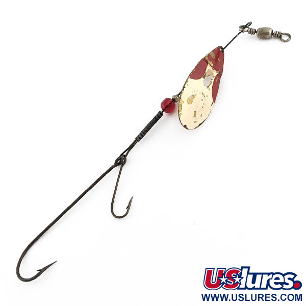 Vintage  Marathon Bait Company Marathon June-Bug, 3/16oz red/white/brass spinning lure #22353