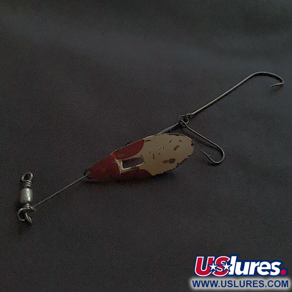 Vintage  Marathon Bait Company Marathon June-Bug, 3/16oz red/white/brass spinning lure #22353